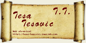 Teša Tešović vizit kartica